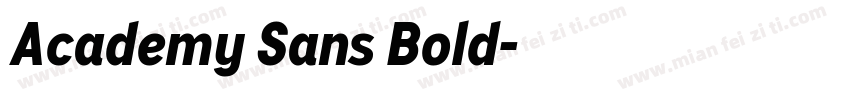Academy Sans Bold字体转换